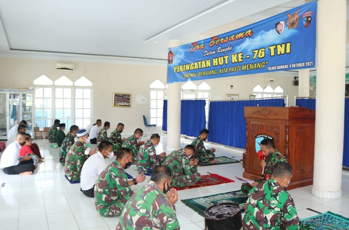 Lanud Pangeran M. Bun Yamin Gelar Doa Bersama Jelang HUT ke-76 TNI