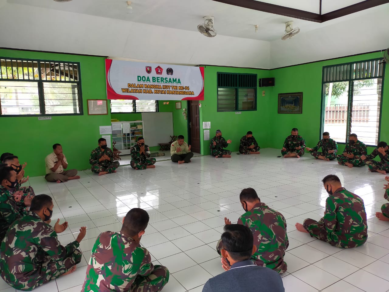 Sambut HUT ke-76 TNI, Kodim 0906/Kutai Kartanegara Gelar Do’a Bersama