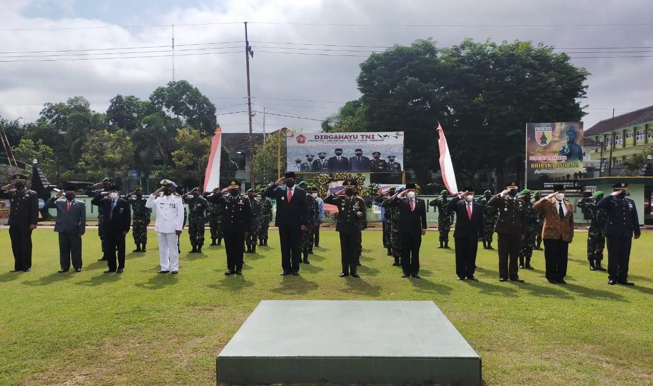 Kodim 0801 Pacitan Gelar Upacara Peringatan HUT Ke-76 TNI Secara Virtual