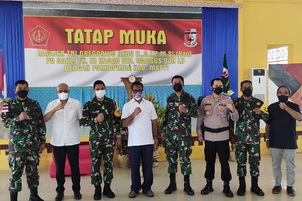 Lakukan Pengasawan dan Evaluasi, PA Sahli Kasad Gelar Tatap Muka Bersama Forkopimda Kab. Mappi