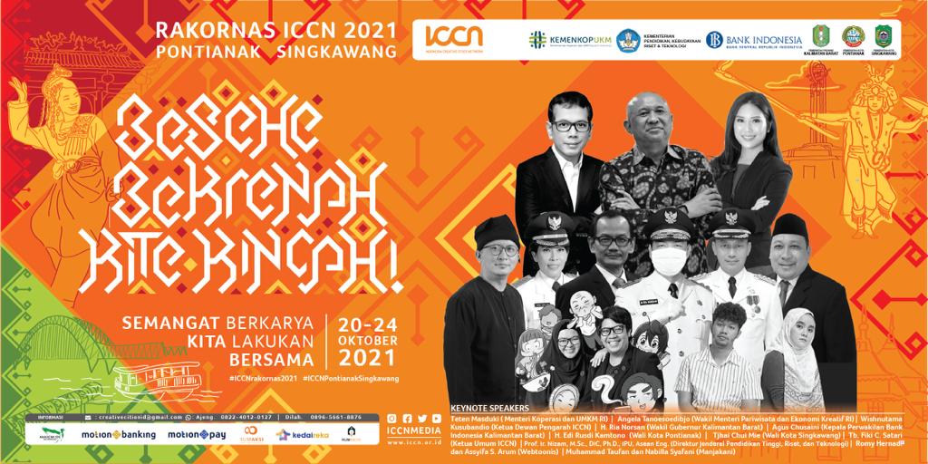 Rakornas Indonesia Creative Cities Network (ICCN) 2021: Akselerasi Jejaring Kota/Kabupaten Kreatif Bangkit Lebih Kuat Pascapandemi