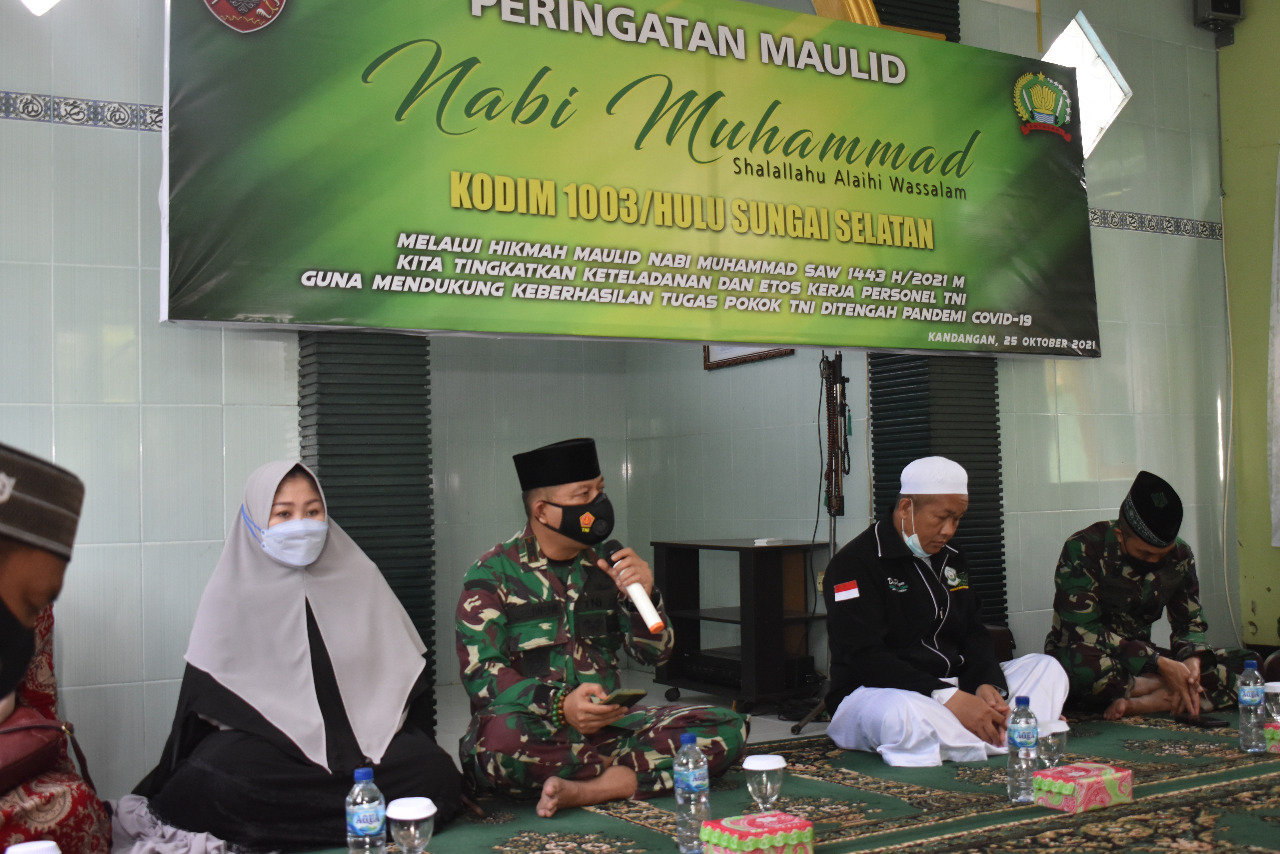 Guna Teladani Rosulullah, Kodim 1003/HSS Laksanakan Maulid Nabi Muhammad SAW