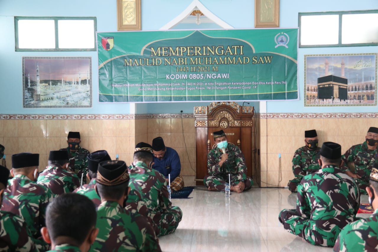 Kodim Ngawi Gelar Peringatan Maulid Nabi Muhammad SAW