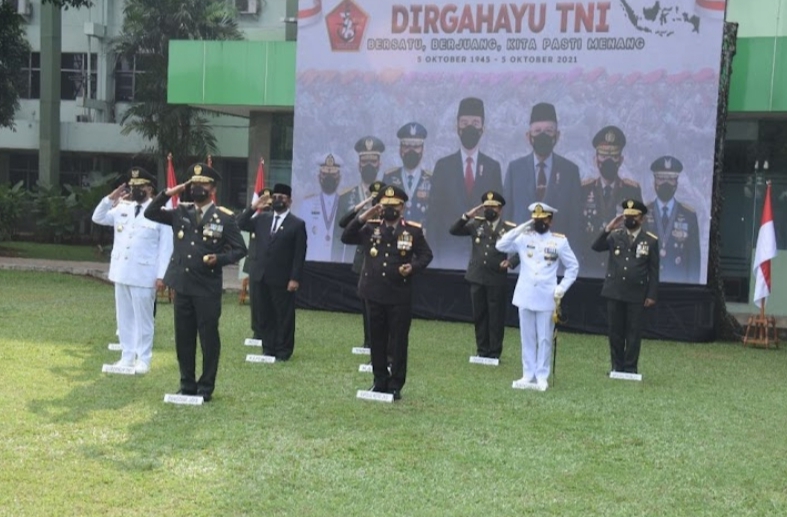 Pangkoarmada I Hadiri Peringatan HUT TNI Ke-76 Secara Virtual Di Kodam Jaya