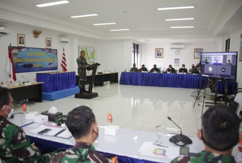 Latihan Operasi Penanggulangan Bencana TNI AL TA 2021 Resmi Ditutup