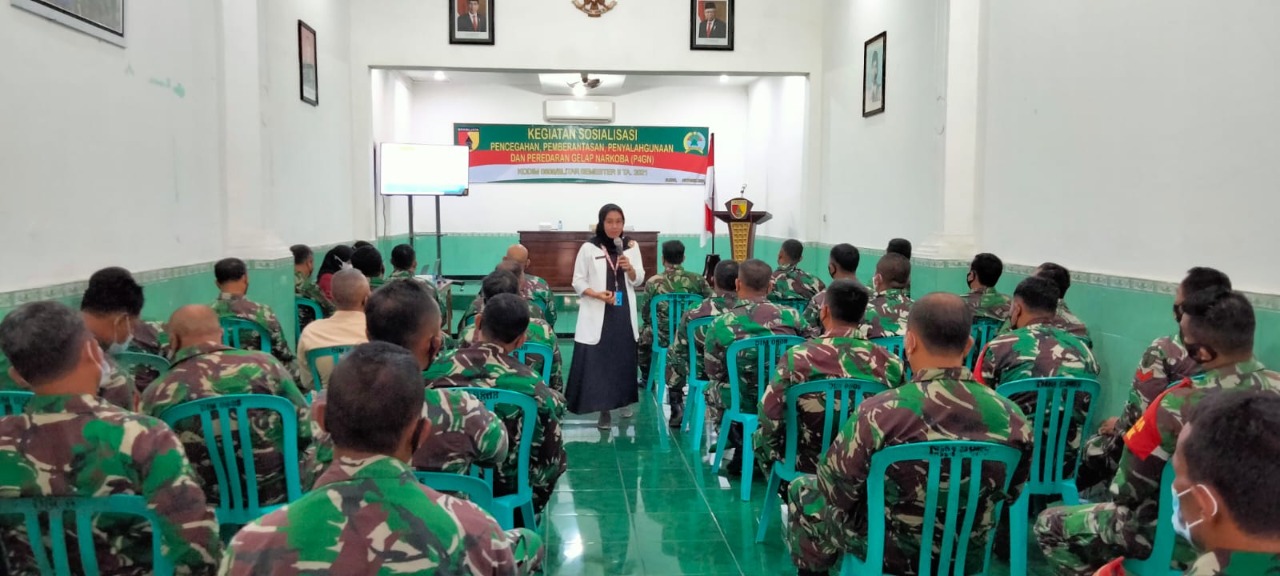 Cegah Bahaya Narkoba di Lingkungan Prajurit, Kodim 0808/Blitar Gelar Sosialisasi P4GN dan Tes Urine