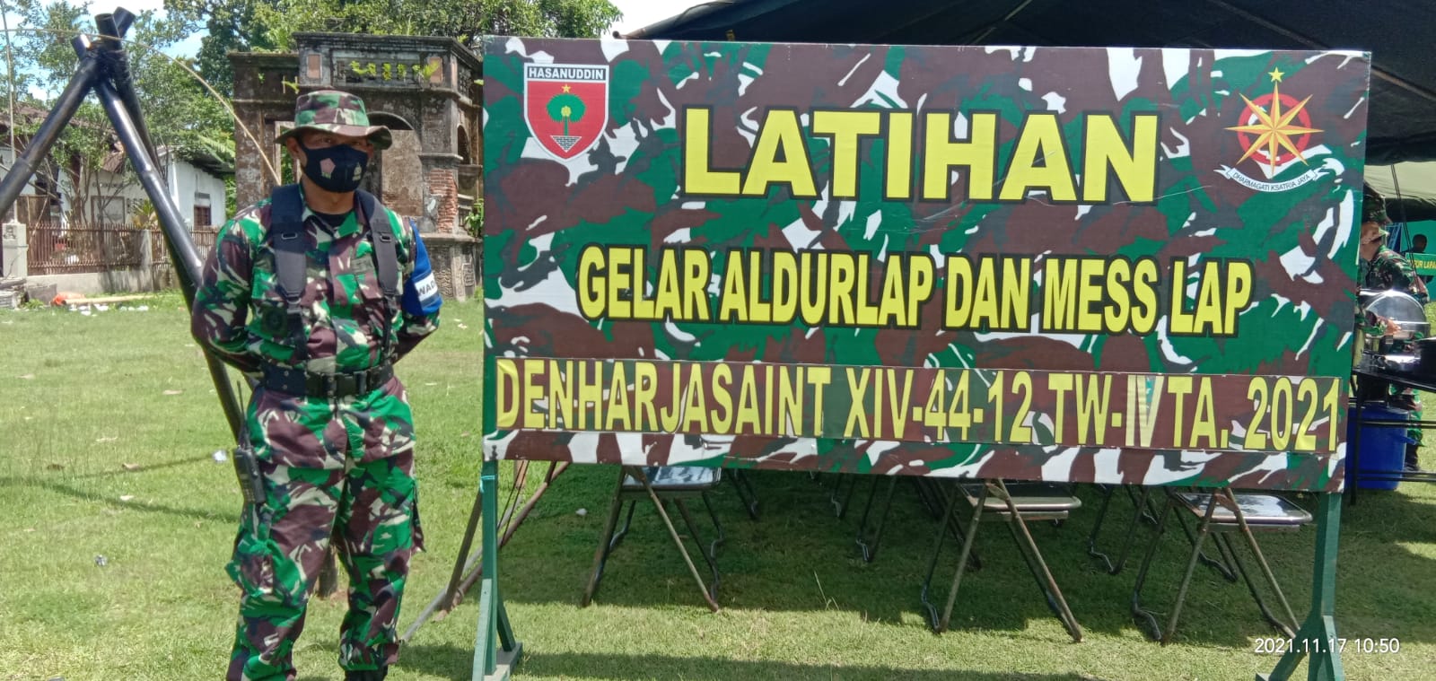 Latgabsat Denharjasaint XIV-44-12 dengan Satuan Denjasaang XIV-44-13 Makassar