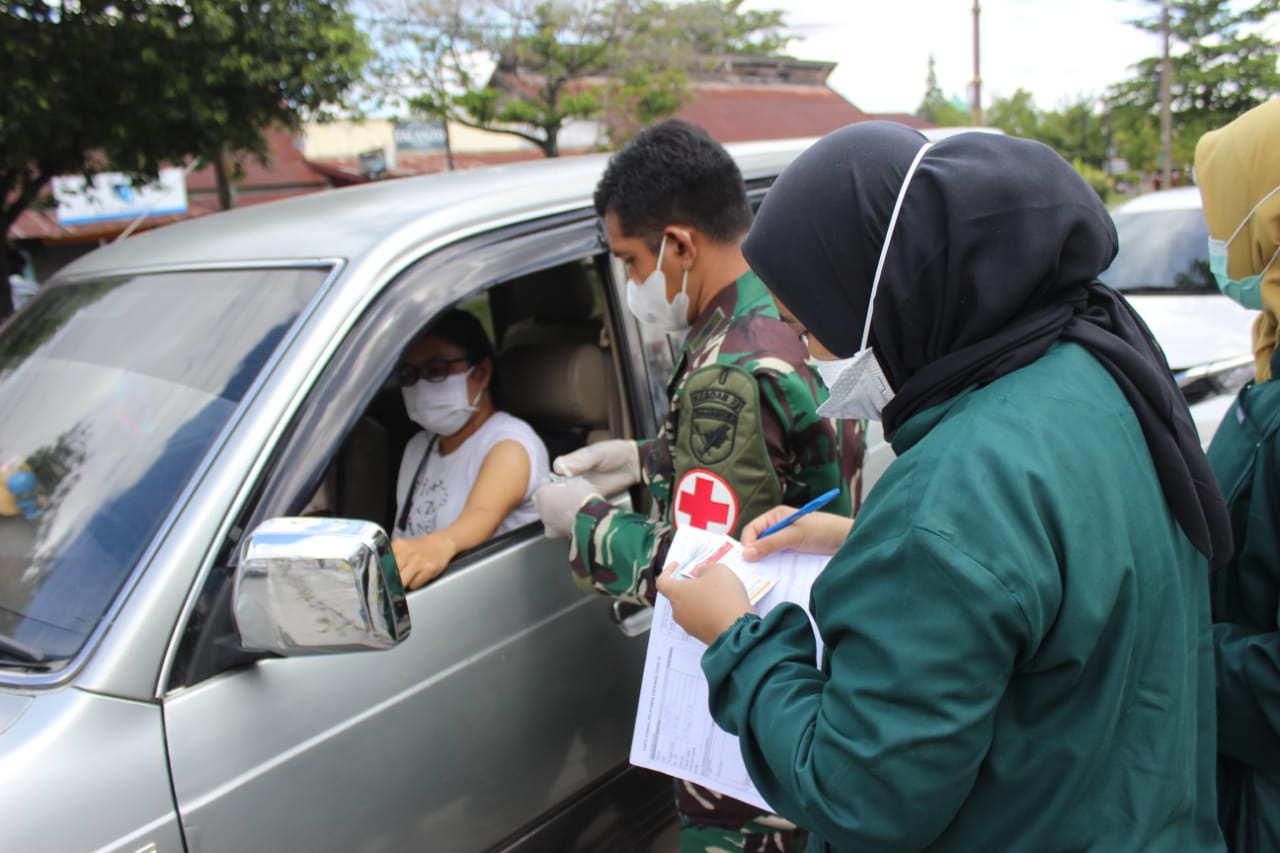 Kodim 1016 Palangka Raya Adakan Vaksinasi Drive Thru