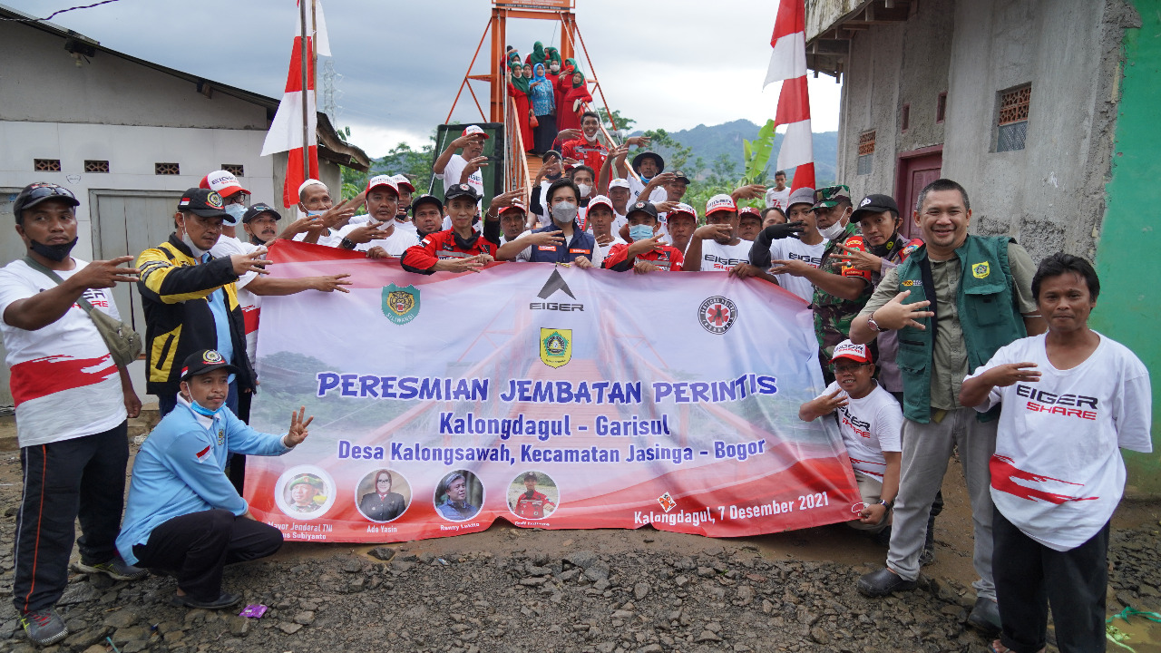 Bupati Bogor Resmikan Jembatan Kalong Sawah, Ucapan Terimakasih Kepada EIGER dan TNI