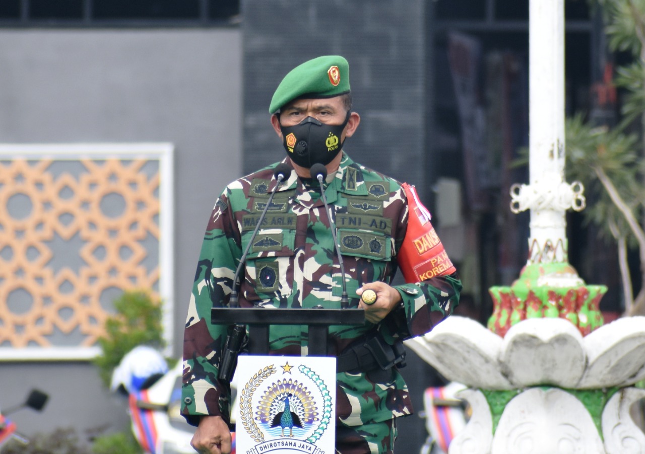 Jelang Kunker Presiden Jokowi di Ngawi, Danrem 081/DSJ Pimpin Apel Gelar Pasukan