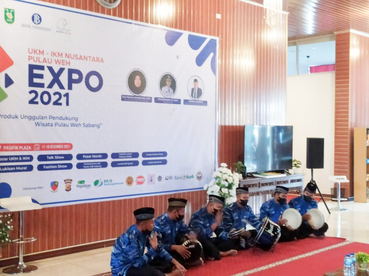 Pembukaan Expo UKM Dan IKM Nusantara, Hadroh Lanud MUS Tampil Memukau