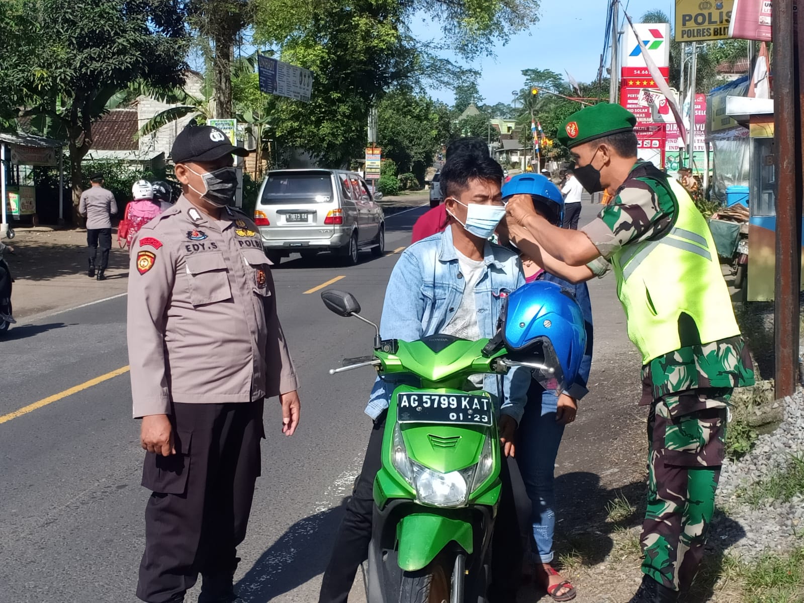 Kodim 0808/Blitar Gelar Patroli Gabungan, Untuk Menjaga Kamtibmas Di Wilayah