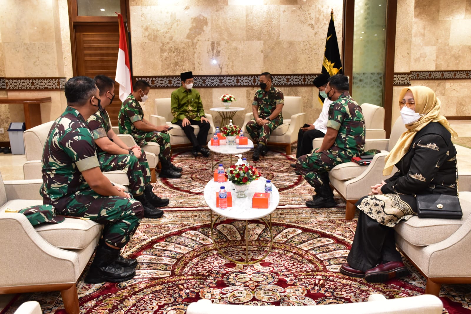 Dandim 0501/JP BS Dampingi Pangdam Jaya Jalin Silaturahmi dengan Imam Besar Masjid Istiqlal