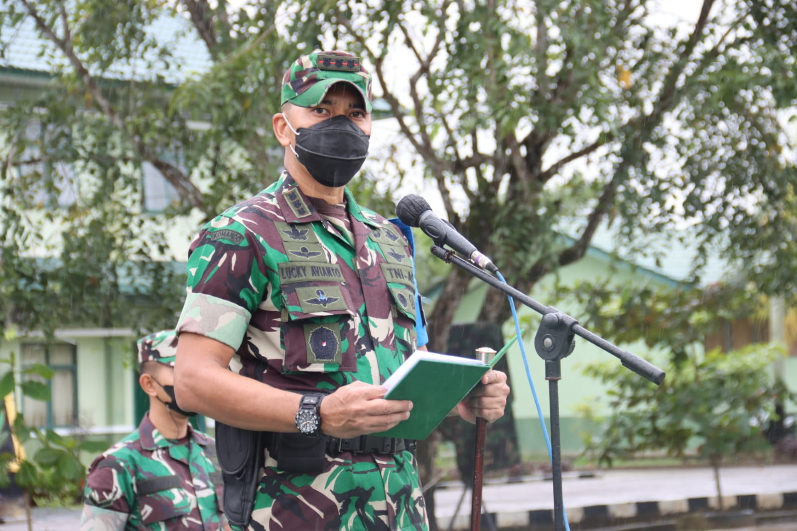 Danrindam XII/Tpr Buka Latihan Pratugas Satgas Pamtas RI-Malaysia Yonif 645/Gty