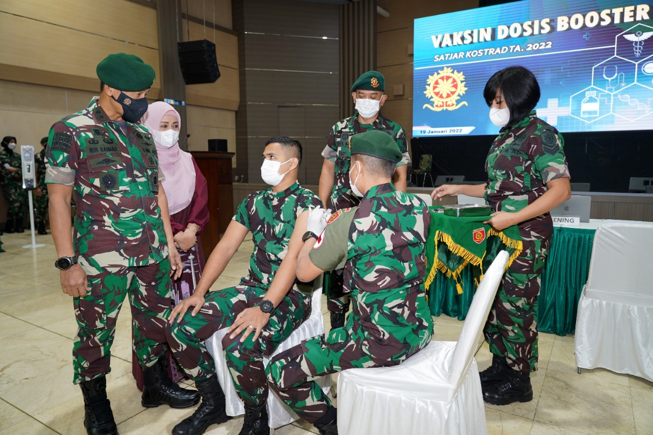 Kesehatan Kostrad Gelar Vaksinasi Booster Covid-19 Tahap III