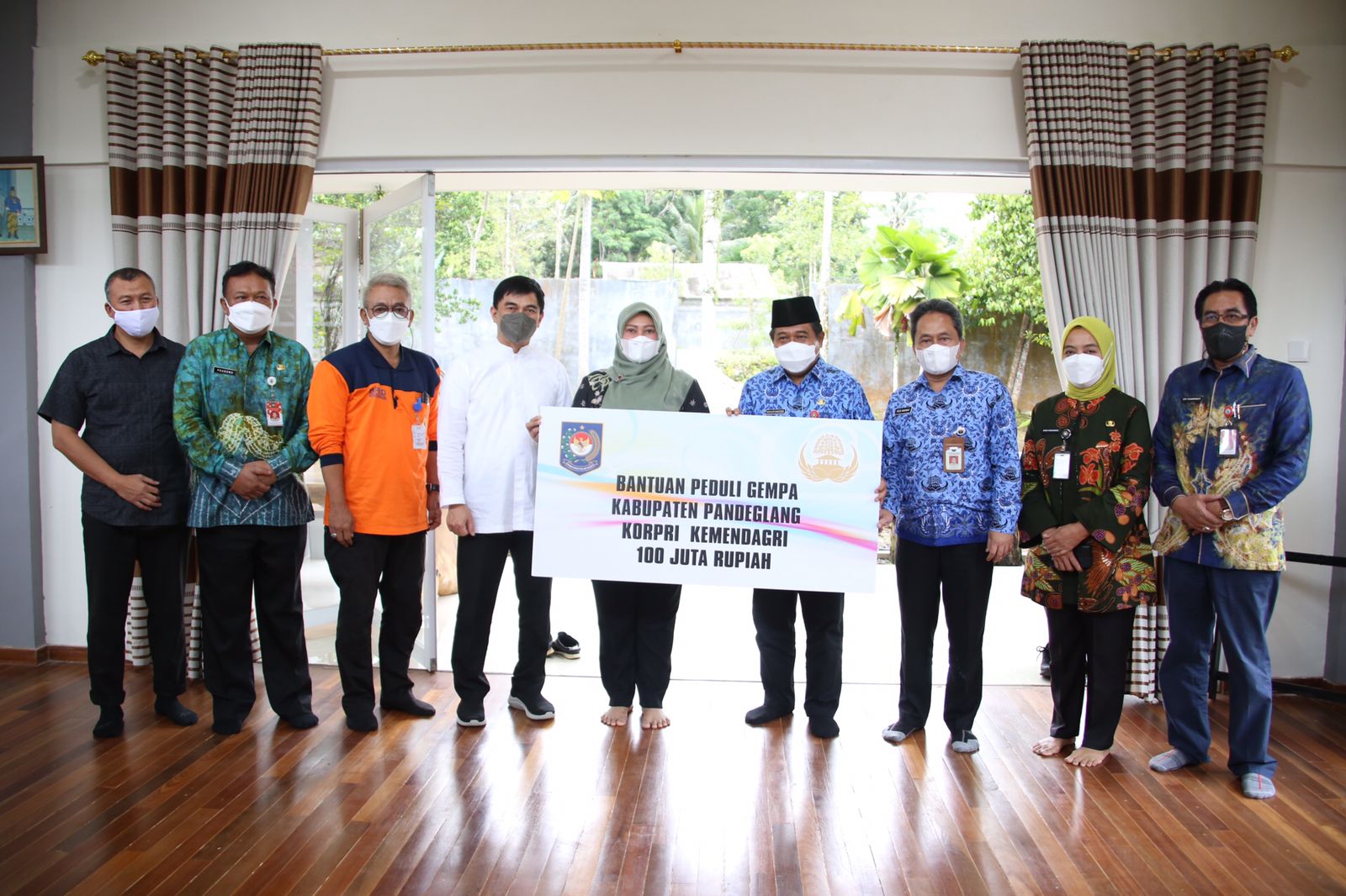 KORPRI Kemendagri Salurkan Bantuan Peduli Gempa di Kabupaten Pandeglang