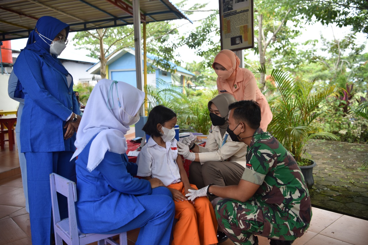 Lanud Supadio Gelar Vaksinasi Anak Usia 6-11 Tahun di TK Angkasa Lanud Supadio, Percepat Timbulnya Herd Imunity