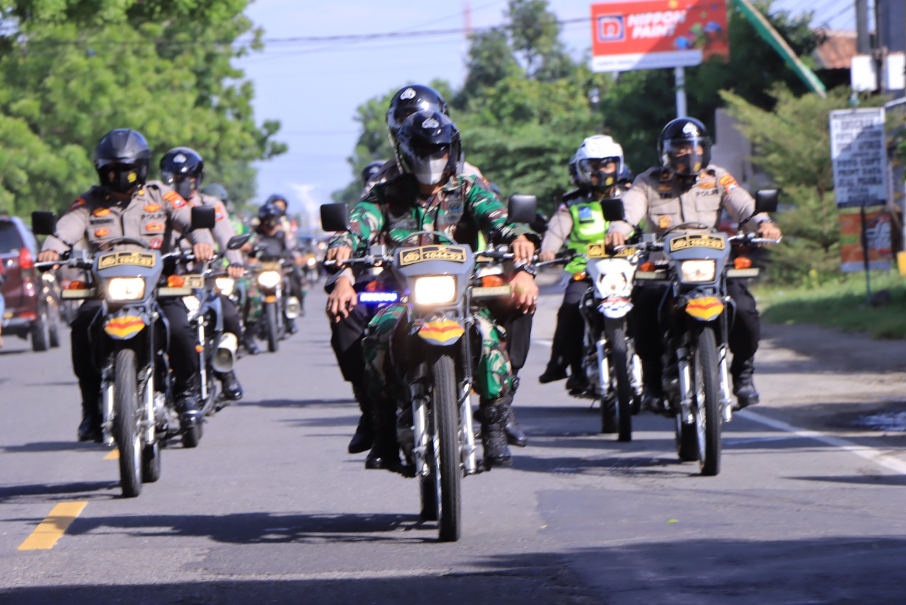 Forkopimda Kabupaten Madiun Gelar Patroli Montor Penegakan Protokol Kesehatan