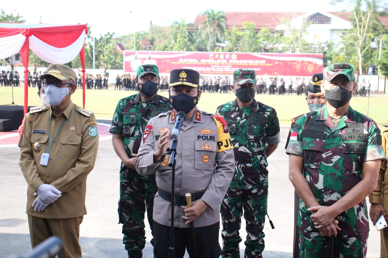 Pangdam XII/Tpr Bersama Forkopimda Hadiri Apel Gelar Pasukan Liong Kapuas 2022