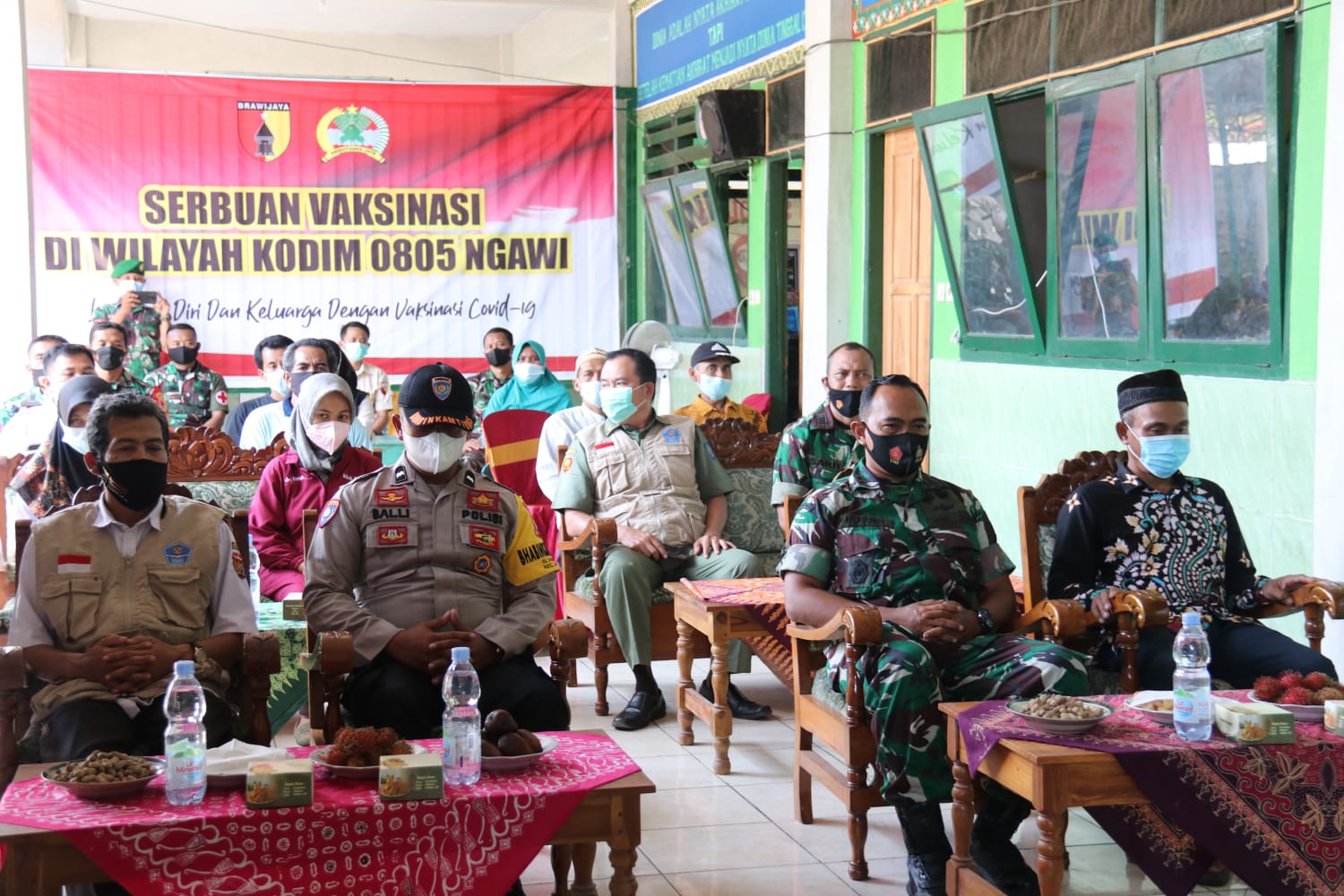 Kejar Percepatan Vaksinasi, Dandim Ngawi Tinjau Vaksinasi Anak di Ponpes Darussalam Walisongo Bringin