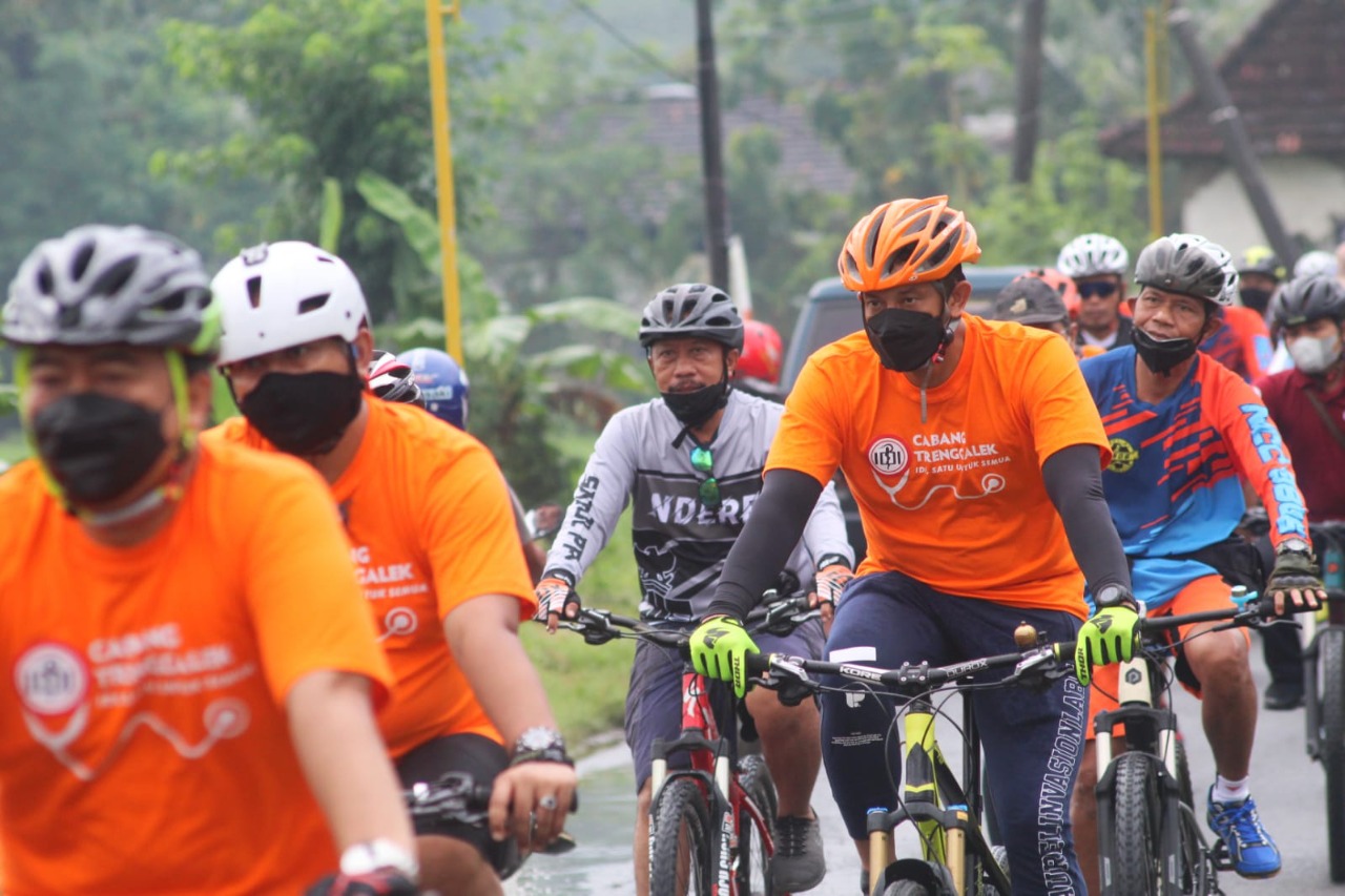 Dandim 0806/Trenggalek Ikut Gowes Bareng IDI