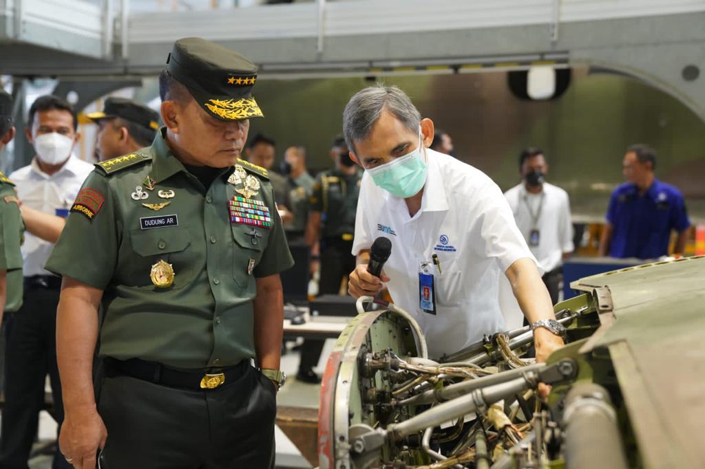 Kasad Apresiasi PT. DI Dalam Mendukung Kesiapan Operasional Pesawat TNI AD