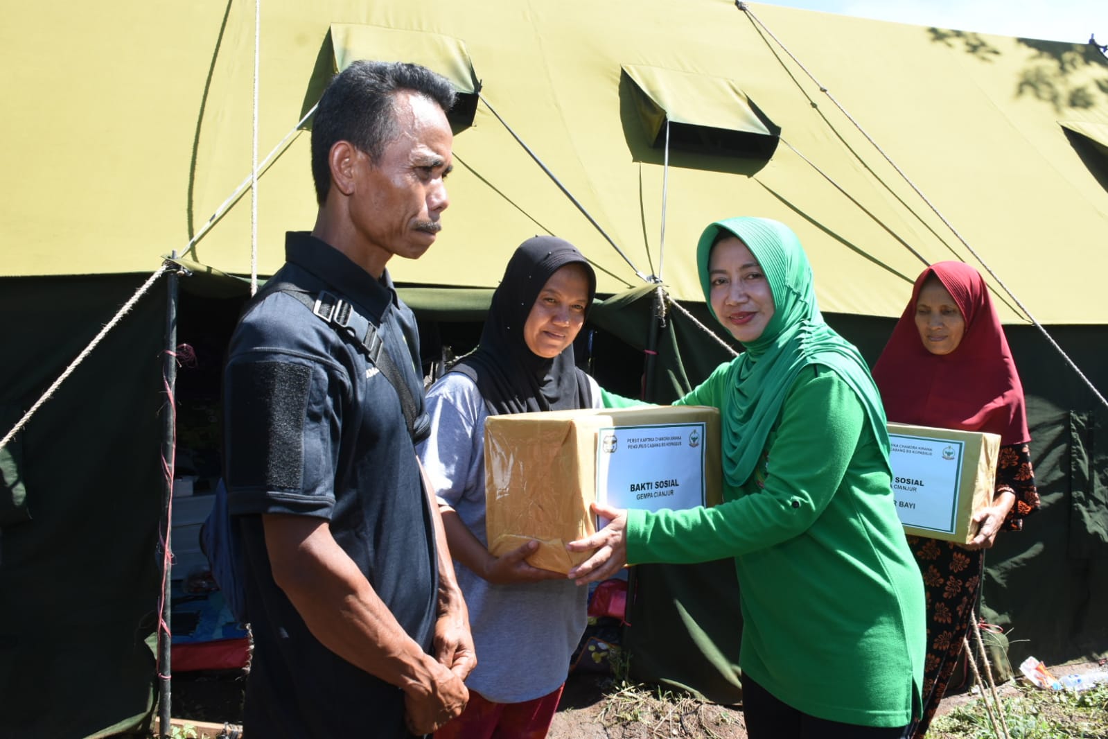 Persit Cabang BS Kopassus Peduli Terhadap Korban Gempa Cianjur