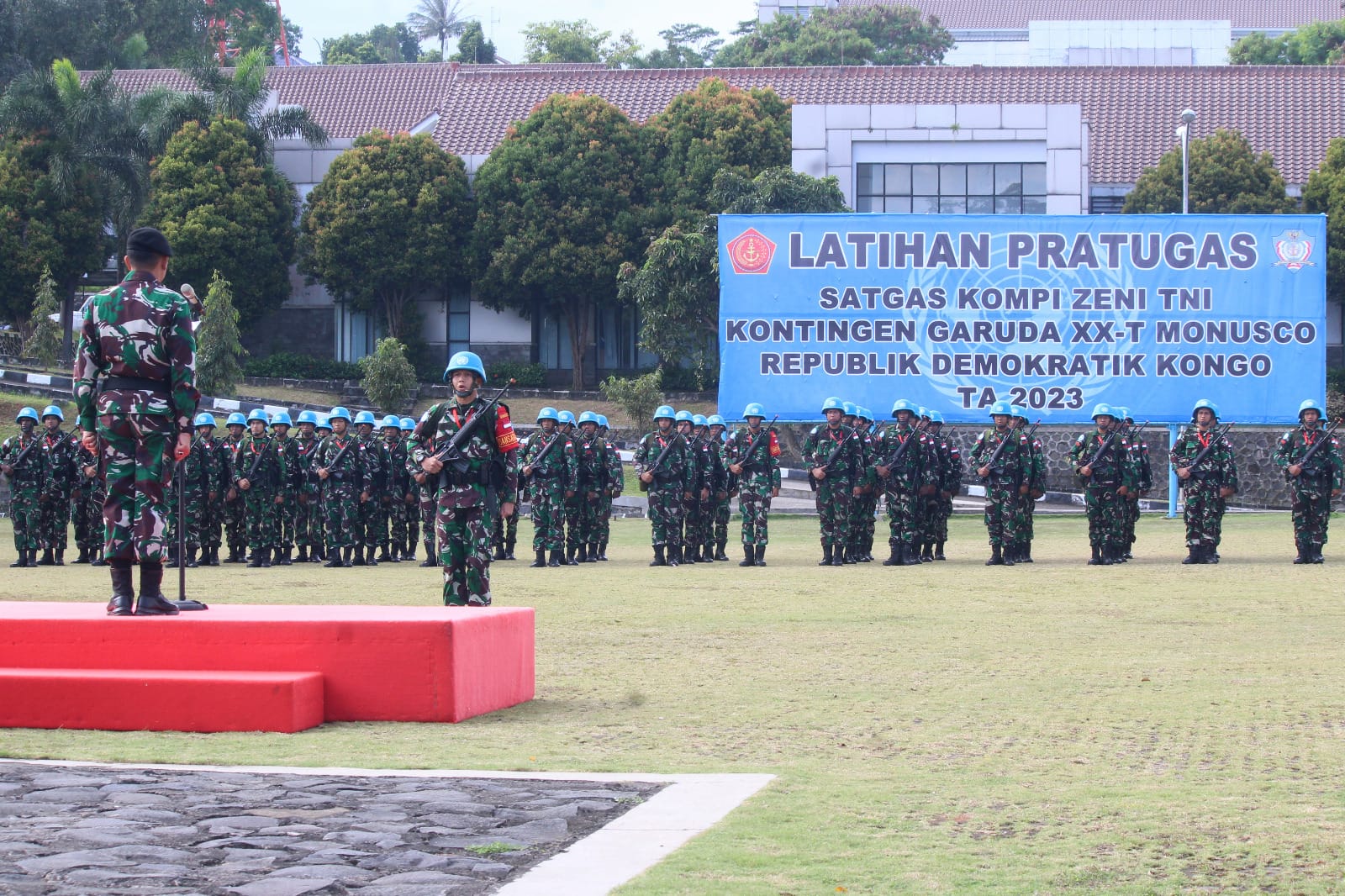 Pembukaan Latihan Pratugas Kompi Zeni TNI Kontingen Garuda XX-T Monusco TA 2023