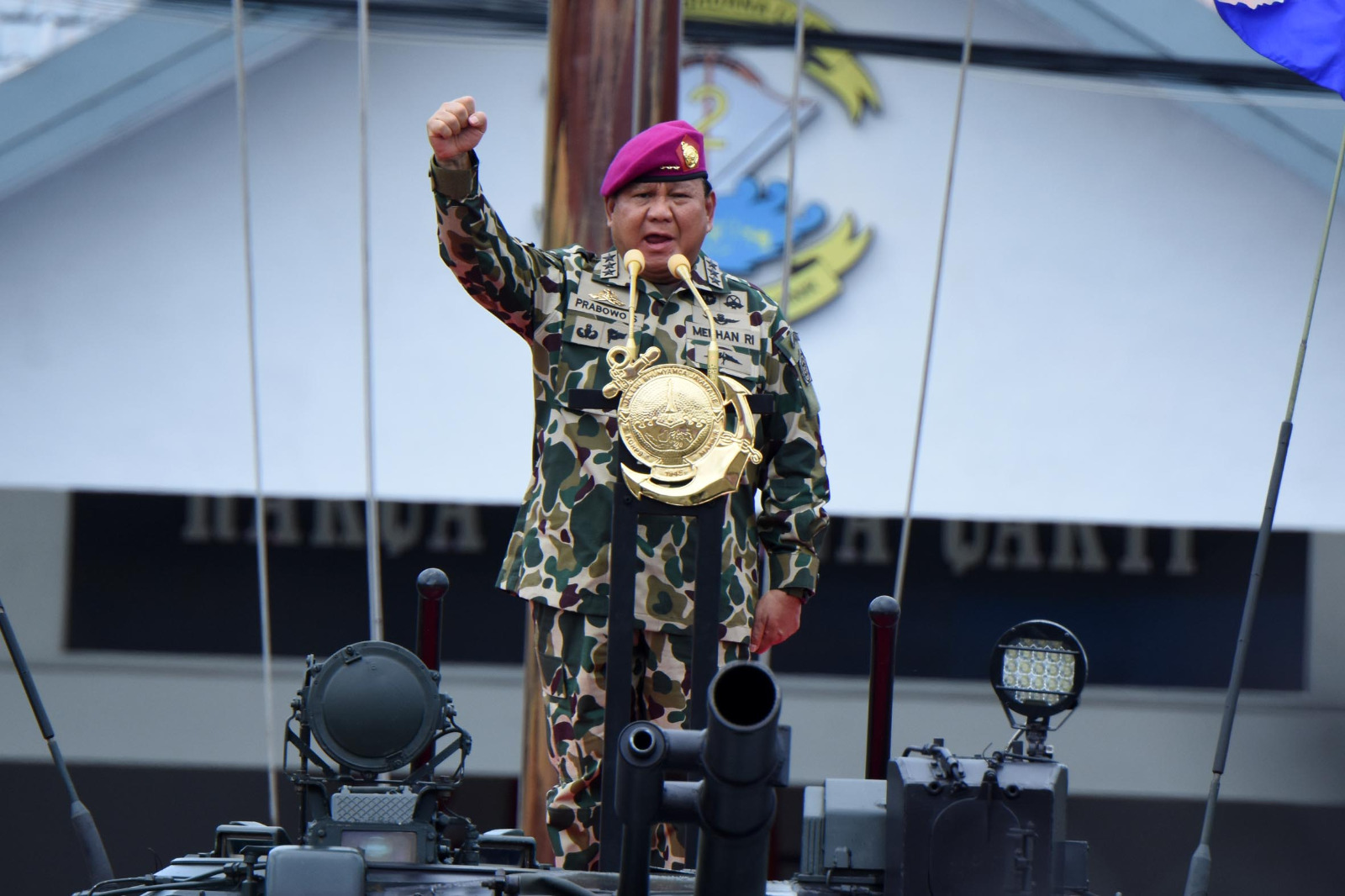 Menhan RI Resmi Jadi Warga Kehormatan Korps Marinir TNI AL