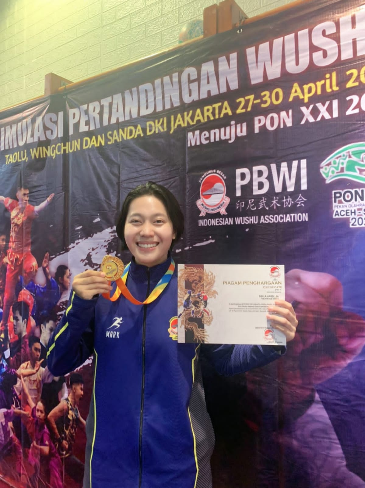 Kowal TNI AL Raih Emas Kejuaraan Wushu Sanda