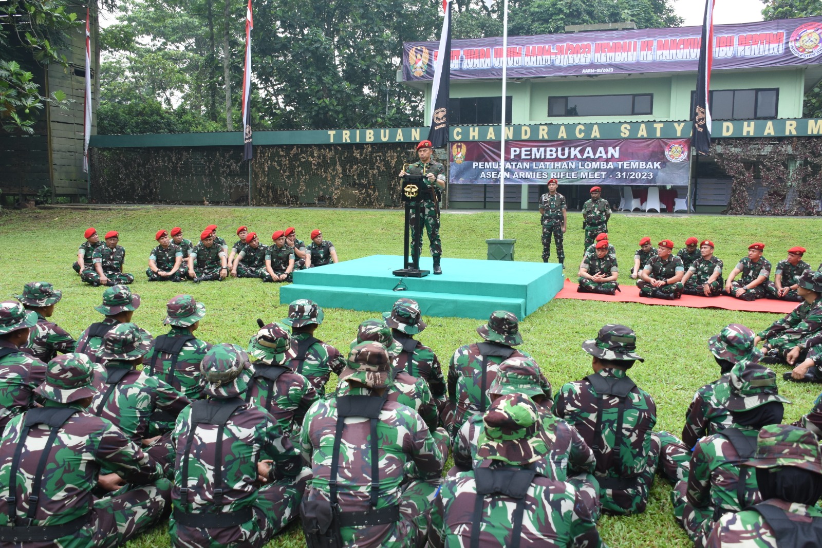 Latihan Terpusat dalam rangka Lomba tembak AARM-31/2023 Resmi dibuka Danjen Kopassus